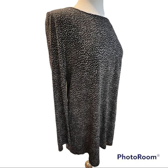 J Jill Black and White Tunic Top size Medium - Picture 1 of 6